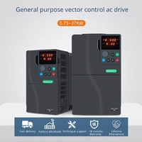 Variateur de fréquence triphasé à commande vectorielle pour pompe à eau, contrôleur de moteur AC 1,5 kW, variateur de fréquence 380 V IP20 pour l'automatisation industrielle