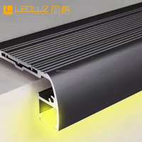 Éclairage d'escalier LED en aluminium à montage en surface ALP024-R avec diffuseur en PC pour intérieur