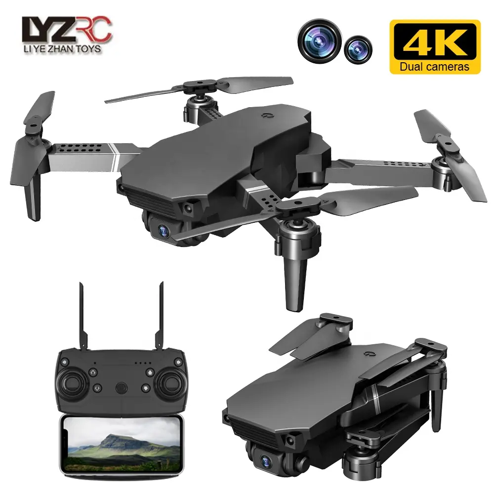 Amiqi L702 E99 Four-Axis Aircraft Headless Mode One-Button Backsliding Speed And Slow Speed Control Fixed Height 4K Drone