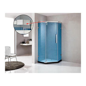 <span class=keywords><strong>Cabine</strong></span> de douche <span class=keywords><strong>en</strong></span> verre trempé sans cadre, étanche, <span class=keywords><strong>en</strong></span> acier inoxydable, avec accessoires, pour salle de bain, avec protection contre l'espionnage, coin, entrée facile - Product Image 6