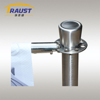 Système de poteaux de guidage en acier inoxydable robuste pour extérieur, pour événements, stands de café, barrières, salons automobiles et bannières publicitaires