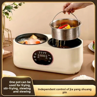 Cuisinière électrique multifonctionnelle à double cuve, marmite intelligente tout-en-un et cuiseur à riz pour la cuisine domestique
