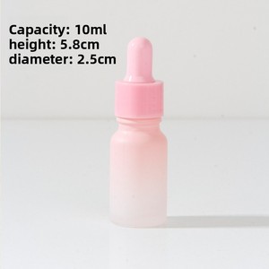 Flacon compte-gouttes vide dégradé rose pour huiles essentielles 5ml-100ml, emballage cosmétique en verre pour sérum de soin, volume 10ml - Product Image 3