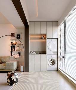 Mueble de Lavandería Personalizado para Balcón, Mueble para Lavandería en Balcón - Product Image 1