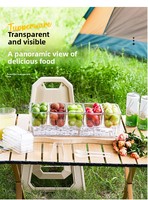 Plateau de service isotherme pour condiments avec 5 récipients et couvercles séparés, et plats amovibles