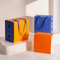 Boîte cadeau en papier pliable avec logo personnalisé, design créatif, avec séparateurs intégrés pour bijoux, montres, emballage cadeau d'entreprise, vente en gros