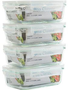 Fiambrera <span class=keywords><strong>de</strong></span> vidrio <span class=keywords><strong>de</strong></span> borosilicato para uso en cocina, contenedor <span class=keywords><strong>de</strong></span> almacenamiento <span class=keywords><strong>de</strong></span> alimentos, fiambrera <span class=keywords><strong>de</strong></span> vidrio para comida - Product Image 3