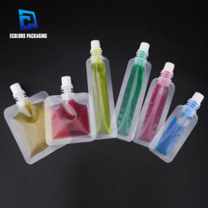 स्टॉक थोक खाद्य ग्रेड 5 मिलीलीटर 10 मिली 15 मिली 20 मिलीलीटर 30 मिली मैट पारदर्शी फल रस पाउच प्लास्टिक पेयजल बैग - Product Image 6