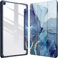 Housse de protection pour tablette iPad Air 13 et iPad Pro, étui rigide transparent avec support intelligent, personnalisation possible, design marbre