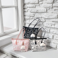 Sac Fourre-Tout Femme à Motifs Graffiti en Toile Haute Qualité, Nouvelle Collection 2025, Sac à Bandoulière Tendance Grande Capacité
