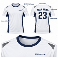 T-shirt personnalisé unisexe léger à col rond, respirant et anti-humidité, à manches courtes, pour le pickleball, vêtements de performance pour équipes et clubs