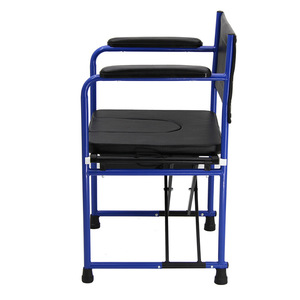 <b>Portable</b> <b>Commode</b> Chair Blue 58x23x78.5 Cm Folding Toilet Seat For Elderly And Pregnant Women With Built In Potty - Product Image 3