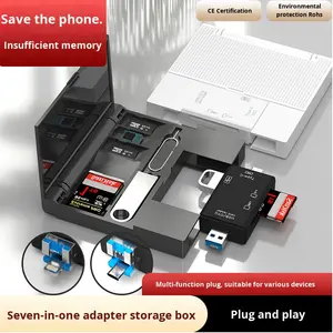 Lector de tarjetas Longima OTG más vendido, 2 ranuras tipo C // USB externo U disco TF/Transferencia de tarjeta SD - Product Image 2