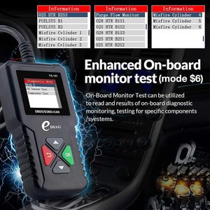 เครื่องอ่านโค้ดรถยนต์ USA EU Warehouse EDIAG YA101 สำหรับตรวจสอบไฟ Check Engine รองรับ Can Fd EOBD OBD2 - Product Image 4
