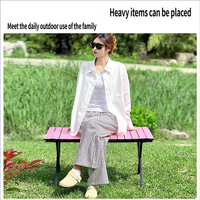 Table pliante pour œufs roulés en acier au carbone, portable, pliable, pour camping et pique-nique, 4-6 personnes, 120 cm, robuste, pour repas en plein air