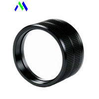 Service d'usinage CNC, pièces d'accessoires pour caméra, anneau de boîtier métallique anodisé noir moleté, pièces d'équipement laser optique