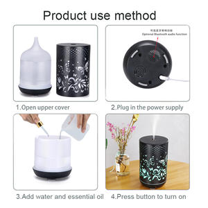 Diffuseur d'arômes Ty 300 ml, lumière LED noire, usage domestique, électrique, 10-20 m² - Product Image 4