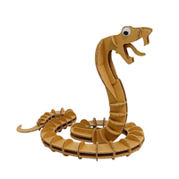 Scuola classe didattica forniture animali cartone ondulato naturale o stampa a colori 3D PUZZLE serpente con gli occhi