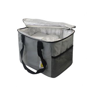 Bolsa Térmica de Alta Calidad con Diseño de Letras de Lujo, Bolsa de Entrega de Alimentos Aislada, Impermeable, Térmica, Moderna, Color Oro Rosa, con Logotipo Personalizado - Product Image 1