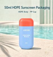 Emballage de flacon de crème solaire en plastique HDPE de 50 ml