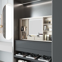 Table à langer élévatrice intelligente pour meubles de maison, armoire gain de place, réglable en hauteur, en cuir, avec rangement pour montres