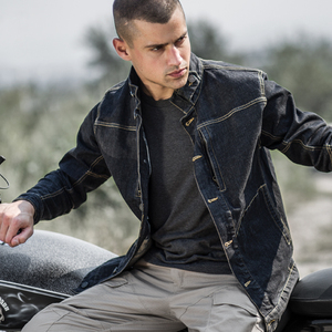 S.archon Instructor Tactical Multi-pocket Trend Slim <strong>Jacket</strong> Special Force Commuter Loose <strong>Men's</strong> <strong>Thin</strong> Denim <strong>Jacket</strong> - Product Image 6