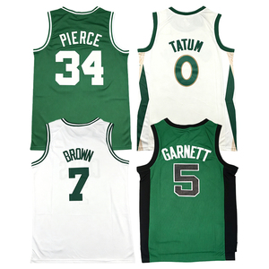 <span class=keywords><strong>Maillot</strong></span> de basket-ball cousu pour hommes, tailles S-2XL, 7 Jaylen Brown, 0 Jayson Tatum, 5 Kevin Garnett, 9 Rajon Rondo, 34 Paul Pierce, 33 <span class=keywords><strong>Larry</strong></span> <span class=keywords><strong>Bird</strong></span> - Product Image 1