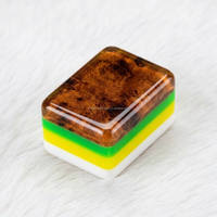 Set Mahjong Akrilik Kustom Berukir, Warna Kuning Transparan, untuk Pesta di Rumah, Malam Permainan Keluarga, Hadiah Pribadi