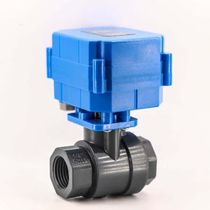 Vanne à boisseau sphérique électrique automatique en PVC DN15U 5V/12V/24V/220V, interrupteur de vidange manuel papillon pour gaz, 100% plastique - Product Image 5