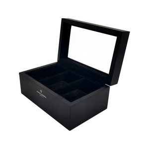Wooden <b>Watch</b> Box Solid Wood Flip Top 190x120x90mm Dustproof Storage <b>Case</b> for Men Women <b>Watches</b> - Product Image 3