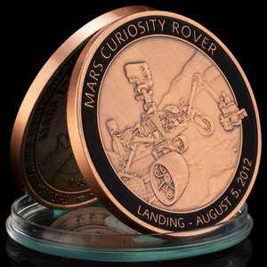 Medalla Conmemorativa del Aterrizaje de Curiosity en Marte, Insignia con Temática del Vehículo Espacial Estadounidense, Regalo Coleccionable para Amantes de la Ciencia o de la Exhibición - Product Image 4