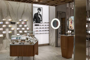 Estante de exhibición de pared de gafas de moda moderna de gama alta para vitrina de diseño de tienda óptica - Product Image 4