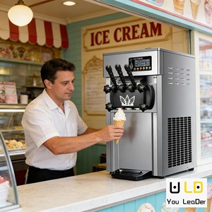 Máquina de Helado Suave Comercial de Acero Inoxidable LD - 1900W 220V/110V, Garantía de Un Año, Mini Máquina Automática de Helado Suave - Product Image 2