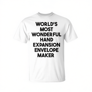 T-shirt promotionnel unisexe pour adulte, col rond, manches courtes, avec motif 'Worlds Most Wonderful Hand Expansion Envelope Maker' - Product Image 2