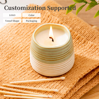 Pot à bougie en céramique personnalisé, style japonais, pour aromathérapie, vide, pour décoration intérieure ou cadeau