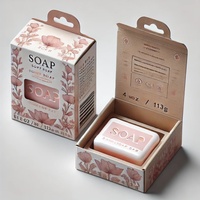 Boîte à savon carrée en papier rigide biodégradable personnalisée, finition mate, emballage écologique de luxe pour beurre corporel, avec gaufrage coulissant