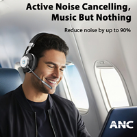 2026 ANC ENC Headset Peredam Kebisingan Aktif Nirkabel dengan Mikrofon