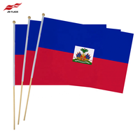 Drapeau Haïtien 3x5 pieds en Gros, 100% Polyester Imperméable, Personnalisé pour Intérieur et Extérieur