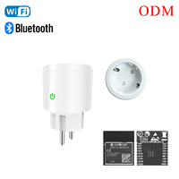 Enchufe Inteligente WiFi Estándar Europeo con Módulo ESP32 Integrado, Enchufe Personalizado ODM de 2 Pines, Control Remoto por Aplicación, 16A/20A, 3250W
