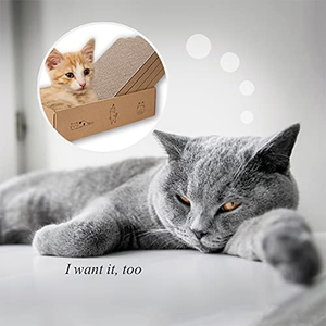 4 Paquetes en 1: Rascador para Gatos con Caja, Rascador de Cartón Reversible y Duradero, Cartón Reciclable Adecuado para que los Gatos Descansen - Product Image 4