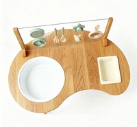 Table sensorielle octogonale Leowood Montessori Tuff Tray avec support, style fonctionnel