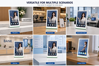 Kiosco de IA de Escritorio con Pantalla Digital Humana de 15.6 Pulgadas, Venta al Por Mayor OEM para Comercio Minorista