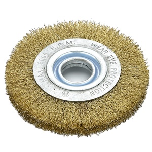 DELUN Industrial Brass <strong>Wire</strong> <strong>Brush</strong> Crimped Stainless Steel <strong>Wire</strong> Wheel <strong>Rotary</strong> Drill Deburring Cleaning <strong>Brush</strong> OEM - Product Image 4