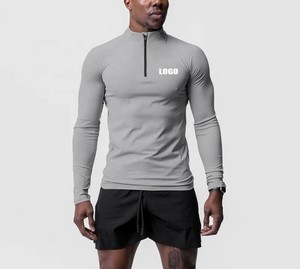 Nueva Camiseta Deportiva de <span class=keywords><strong>Manga</strong></span> <span class=keywords><strong>Larga</strong></span> de Secado Rápido para <span class=keywords><strong>Hombre</strong></span>, de Alta Calidad, para Fitness y Running, Personalizable - Product Image 1