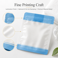 Sac d'emballage en plastique à fermeture éclair latérale en matériau unique pour l'emballage des chaussettes, l'emballage des vêtements, l'emballage des sous-vêtements pour hommes/femmes
