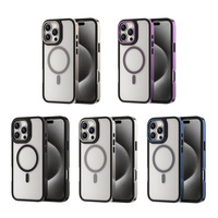 Étui de protection pour téléphone portable antidérapant magnétique multicolore Transparent étui de téléphone portable Anti-chute pour iphone 16 Pro Max