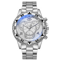 Montre de luxe pour hommes à la mode à grand cadran Montre de poignet à quartz pour hommes d'affaires