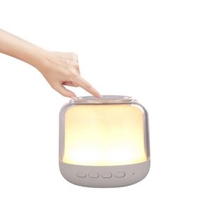 Nhà Máy Giá 2025 đa chức năng di động không dây BT Loa cảm ứng đèn cạnh giường ngủ <span class=keywords><strong>Led</strong></span> BT loa với ánh sáng ban đêm - Product Image 4