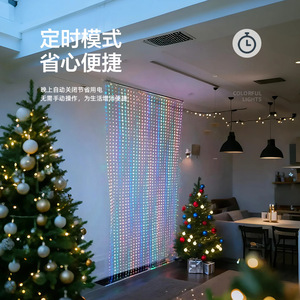 Grid Screen RGB Color Changing Light App Control Holiday Decorative String Light 100-240V AC - Product Image 2
