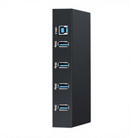Hub USB 3.0 4 ports en métal, adaptateur secteur 36W, transfert haute vitesse USB-A pour ordinateurs/portables/imprimantes/appareils photo, chargeur